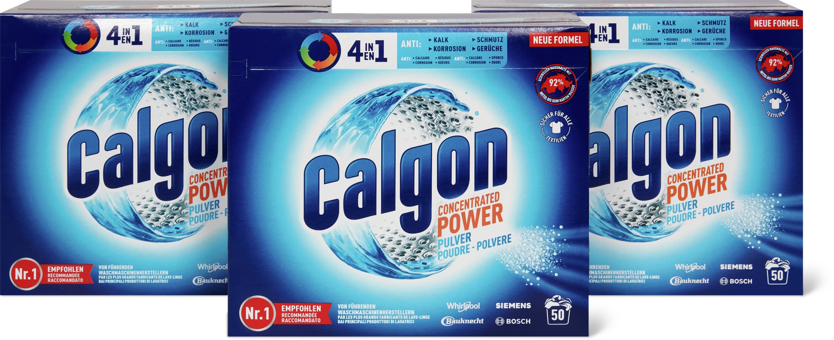 Calgon Addolcitore d'acqua in polvere 3x50